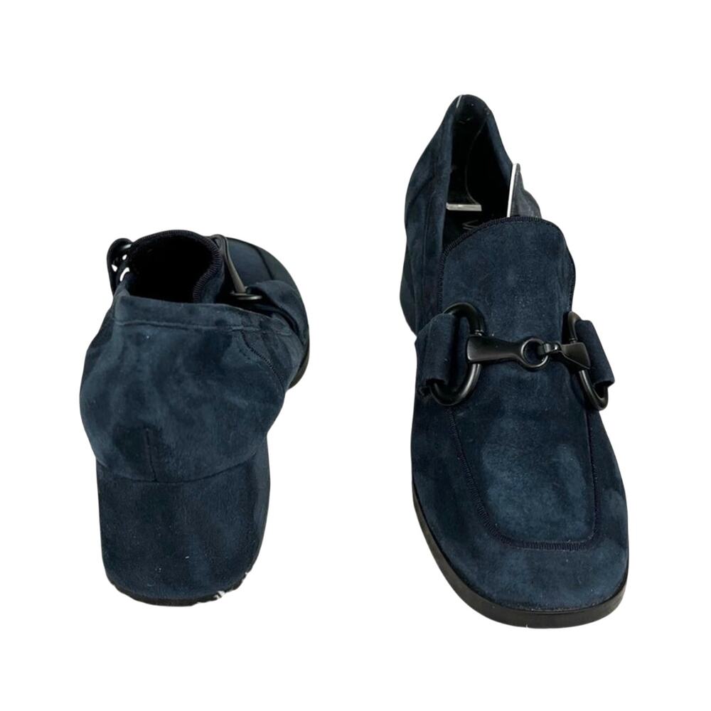 VANELI Blue/Green Suede Alroy Cushioned Block Heel Loafers‎ Pumps Sz 6M Comfort